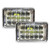 4" x 6" 48W High/Low Beam LED Headlight Set w/DRL - CHROME