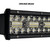 22" OSRAM Tri-Row Spot Beam Side Mount LED Light Bar - lens close up view