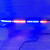 47" Rooftop Emergency Strobe LED Light Bar - AMBER & BLUE LED - turned on