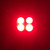 30mm Dome Light LED Bulb (S85-4-5050) - RED - LEDs ON