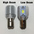 12W H6 BA20D Hi/Lo 1600lm 1-sided LED Headlight Bulb - low and high beam