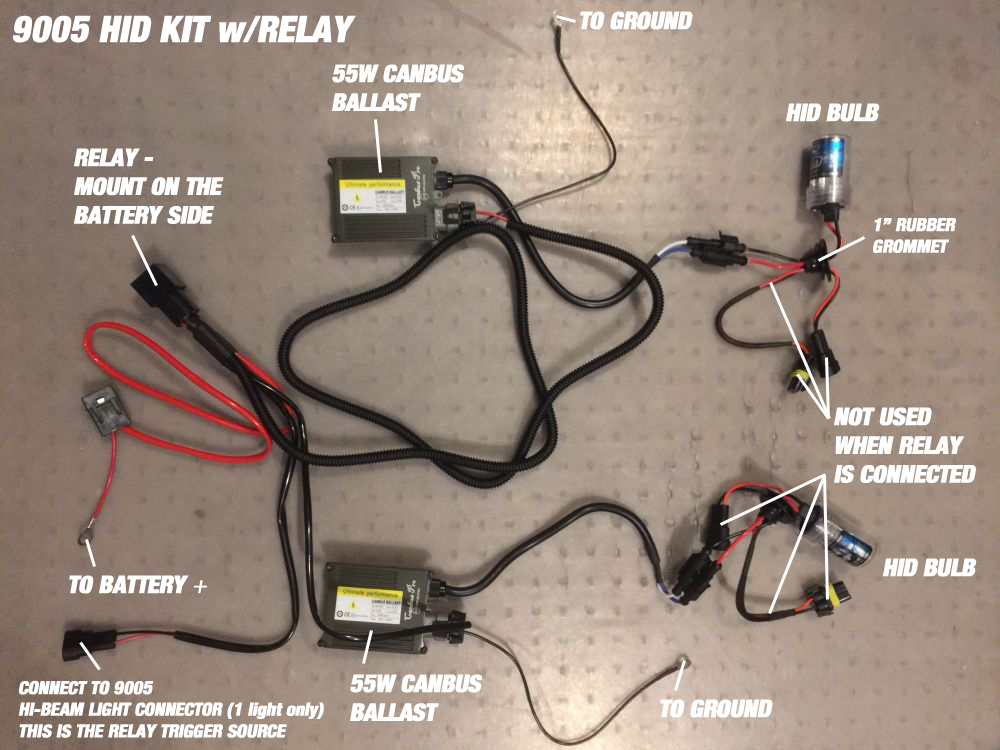 HID Vision Canada - HID Installation Diagrams h4 hid wiring diagrams 