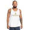 Men's Tank Top with Gold SmōkHaus Logo - size and care label information
