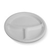 Sugarcane round plate 10" 3 compartment 125/pk