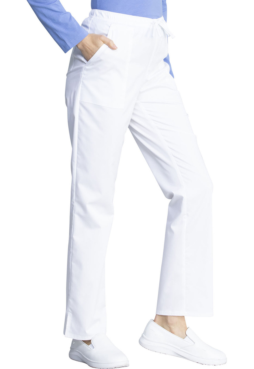 Cherokee WW041AB-WHT Pantalon Quirurgico Antibacterial y Repelente a Fluidos