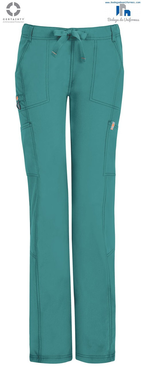 Urban Classics Mujer cintura alta Pantalones de tela Cargo seis bolsillos  verde
