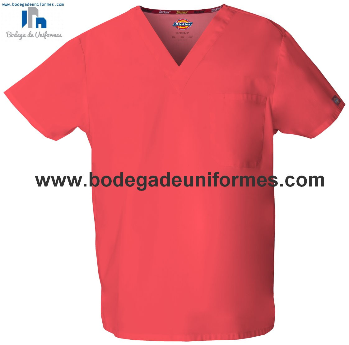 Dickies Medical 83706 APRZ Filipina Unisex Cuello V en Durazno
