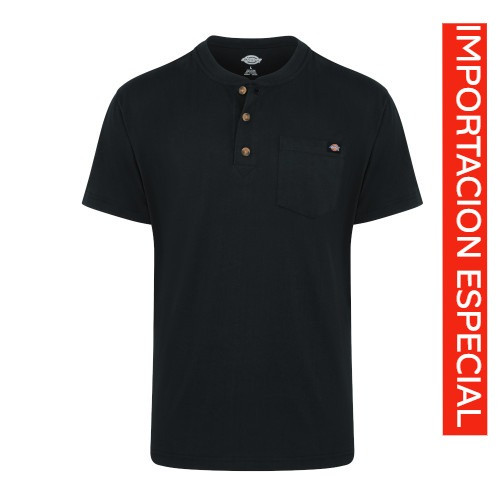 DICKIES WS51 PLAYERA TIPO HENLEY TRADICIONAL MANGA CORTA PESADA