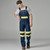 DICKIES VB55 OVEROL CON PETO Y TIRANTES EN MEZCLILLA CON FRANJAS AMARILLO/BLANCO DE ALTA VISIBILIDAD