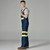 DICKIES VB55 OVEROL CON PETO Y TIRANTES EN MEZCLILLA CON FRANJAS AMARILLO/BLANCO DE ALTA VISIBILIDAD