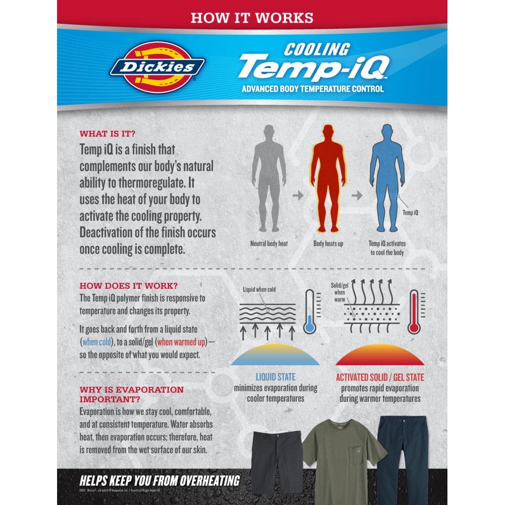 Dickies LP68 Tecnologia Temp IQ