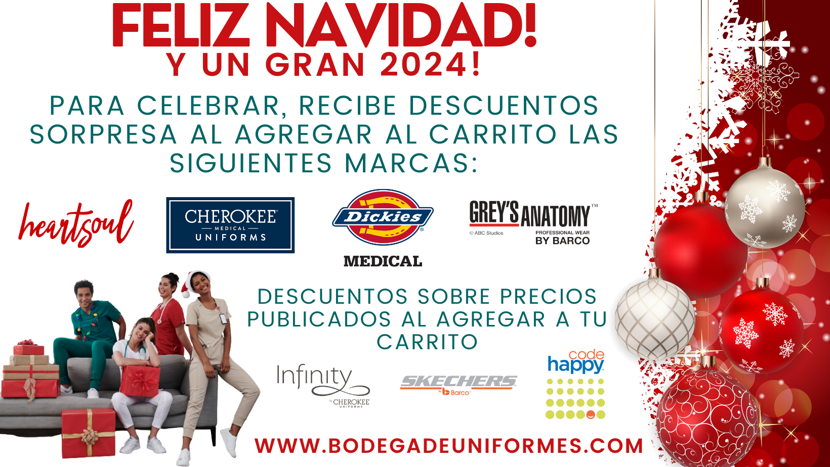 Descuentos de Navidad en Bodega de Uniformes