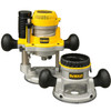 Dewalt DEWALT Router, Fixed/Plunge Base Kit, Variable Speed, Soft Start, 2-1/4-Hp DW618PKB 