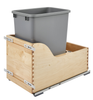 Rev-A-Shelf 35 Quart Single Container Wood Bottom Mount Waste Container with BLUMOTION Soft-Close 4WCSC-1535DM-1