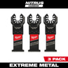  Milwaukee NITRUS CARBIDE Extreme Metal Universal Fit OPEN-LOK Multi-Tool Blade 3PK 49-25-1563 