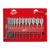  Milwaukee 13PC Flat Boring "SPADE BITS" set Bit 6" Length 1/4" thru 1" 48-27-1520 