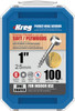  KREG Zinc Pocket-Hole Screws 1" x#7 Coarse-Thread Pan Head Several Counts SPS-C1 Series 