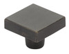  EMTEK Rustic Modern Sandcast Bronze 1-1/4" & 1-5/8" Square Knobs 