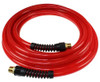 COILHOSE PNEUMATICS COILHOSE Flexeel Hose 1/4" Hose, 1/4" MPT Reusable Strain Relief Fittings Transparent Red 25' - 50' - 100' Lengths 