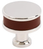  Amerock Fairlane 1-1/4 inch (32mm) Diameter Knob with Stiched Leather BP37535x 