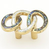  Schaub Fair Isle, Symphony, Circles Pull, 3/4" cc, Imperial Shell, Mother of Pearl, Solid Brass, Polished Brass 