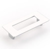  Schaub Finestrino Pull, Flat Rectangle, Overall: 4-5/8" x 2-1/8", 3-3/4" (96mm) center to center 
