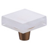 Schaub Fused Glass Small Square 1-1/2" x 1-1/2" Cabinet Knobs , 1-1/8"Projection