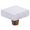  Schaub Fused Glass Small Square 1-1/2" x 1-1/2" Cabinet Knobs , 1-1/8"Projection 