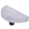  Schaub Fused Glass Large Half Moon Knob 3" Diameter Cabinet Knobs , 1-1/8"Projection 