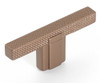 Schaub Quadrato Knurled Tee Knobs Square Bar Style 2-1/2" Overall Length