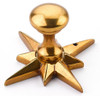  Schaub Solid Brass Symphony Sonata Round Knob with Star Backplate 