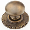 Schaub Symphony Sunburst Solid Brass 1-1/4" Round Knob with a   1-11/16 " Diameter Backplate
