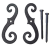 John Wright Company Scroll Shutter Dog Stippled, Large (Sold in Pairs) 088255