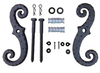 John Wright Company Scroll Shutter Dog (Sold in Pairs) 088280R Value Pack