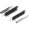 Blum 773K Series LEGRABOX Kit 170 Lb Capacity Full Extension 128.5mm Height 18-22 Inch Carbon Black Matt