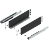 Blum 773C Series LEGRABOX Kit 170 Lb Capacity Full Extension 193mm Height 18-20-22-24-26 Inch Carbon Black Matt