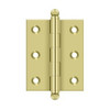 Deltana Hardware Deltana CH2520 SERIES SOLID BRASS 2-1/2" X 2" CABINET HINGES WITH BALL TIPS 