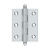Deltana Hardware Deltana CH2520 SERIES SOLID BRASS 2-1/2" X 2" CABINET HINGES WITH BALL TIPS 