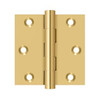 Deltana Hardware Deltana DSB3 SERIES SOLID BRASS 3" X 3" SQUARE HINGE 