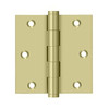 Deltana Hardware Deltana DSB35B SERIES SOLID BRASS BALL BEARING 3-1/2" X 3-1/2" SQUARE HINGE 
