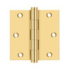 Deltana Hardware Deltana DSB35R SERIES SOLID BRASS 3-1/2" X 3-1/2" SQUARE HINGE 