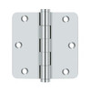 Deltana Hardware Deltana DSB35R4 SERIES SOLID BRASS 3-1/2" X 3-1/2" X 1/4" RADIUS HINGES 