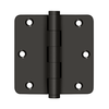 Deltana DSB35R4R SERIES SOLID BRASS 3-1/2" X 3-1/2" X 1/4" RADIUS HINGES