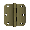 Deltana DSB35R5 SERIES SOLID BRASS 3-1/2" X 3-1/2" X 5/8" RADIUS HINGES