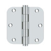 Deltana Hardware Deltana DSB35R5 SERIES SOLID BRASS 3-1/2" X 3-1/2" X 5/8" RADIUS HINGES 