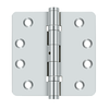 Deltana DSB4R4NB SERIES 4" X 4" X 1/4" RADIUS HINGES, BALL BEARINGS, NON-REMOVEABLE-PIN, SOLID BRASS