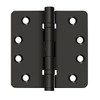 Deltana Hardware Deltana DSB4R4NB SERIES 4" X 4" X 1/4" RADIUS HINGES, BALL BEARINGS, NON-REMOVEABLE-PIN, SOLID BRASS 