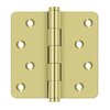 Deltana DSB4R4RZ SERIES 4" X 4" X 1/4" RADIUS HINGES / ZIG-ZAG, SOLID BRASS