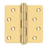 Deltana Hardware Deltana DSB4R4RZ SERIES 4" X 4" X 1/4" RADIUS HINGES / ZIG-ZAG, SOLID BRASS 