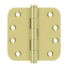 Deltana Hardware Deltana DSB4R5 SERIES 4" X 4" X 5/8" RADIUS HINGES SOLID BRASS 